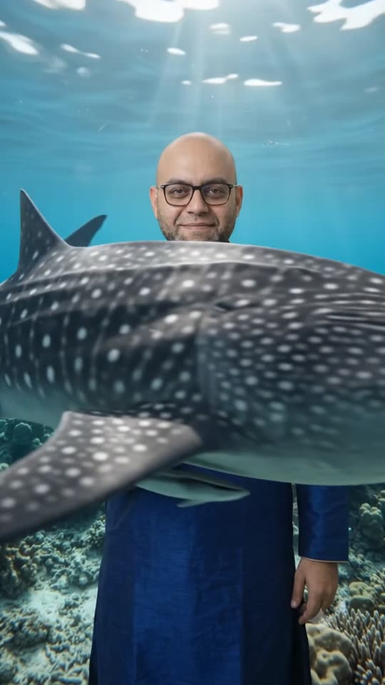 Accepted: shark passes in front